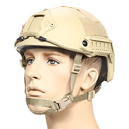 nHelmet FAST Standard Railed Airsoft Helm mit NVG Mount Dark Earth