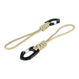 101 INC Befestigungsschlaufe mit Karabiner 2er Set coyote