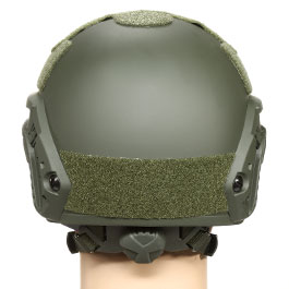 nHelmet FAST Standard Railed Airsoft Helm mit NVG Mount oliv Bild 4