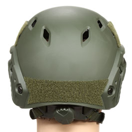 nHelmet FAST BJ Standard Railed Airsoft Helm mit NVG Mount oliv Bild 4