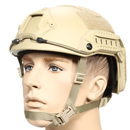 nHelmet Airsoft Helm FAST Maritime Standard Railed mit NVG Mount Dark Earth