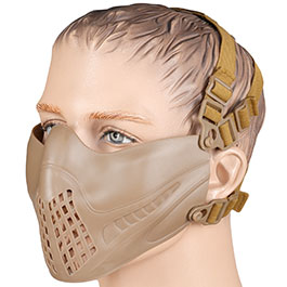 WoSport Pilot TPU-Verbundkunststoff Airsoft-Halbmaske 600 FPS tan