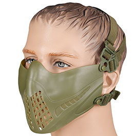 WoSport Pilot TPU-Verbundkunststoff Airsoft-Halbmaske 600 FPS oliv