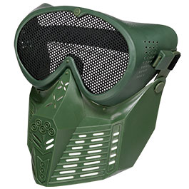 Fidragon SA-Upgrade Gittermaske mit Mundabdeckung Full Face oliv