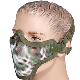 WoSport WST Scout V1 Airsoft Gittermaske Lower Face woodland