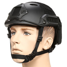 nHelmet Airsoft Helm FAST PJ Maritime Railed mit NVG Mount schwarz