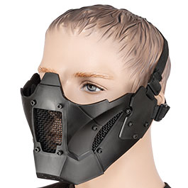 WoSport Iron Warrior Maske Lower Face mit Halterung fr / ohne FAST Helme schwarz