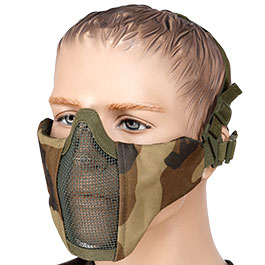 WoSport WST Glory Airsoft Gittermaske Lower Face woodland