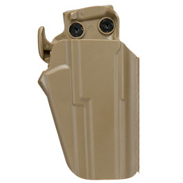 WoSport Universal Type-E Holster Kunststoff m. Grtelhalter fr Pistolen rechts tan
