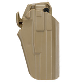 WoSport Universal Type-D Holster Kunststoff m. Grtelhalter fr Pistolen rechts tan