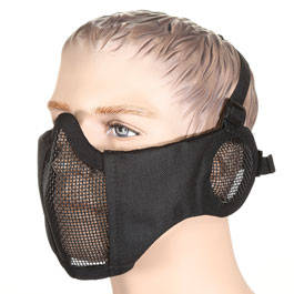 Nuprol Mesh Mask V3 Gittermaske Lower Face Shield mit Ohrabdeckung schwarz