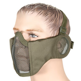 Nuprol Mesh Mask V3 Gittermaske Lower Face Shield mit Ohrabdeckung oliv