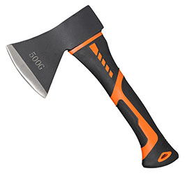 Stahlaxt schwarz/orange inkl. Nylonscheide