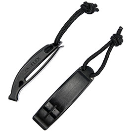 101 INC Signalpfeife mit Clip MOLLE 2er Set schwarz