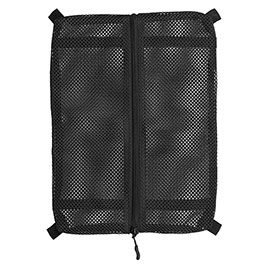 Mil-Tec Netzbeutel large schwarz mit Reiverschluss und Klettstreifen