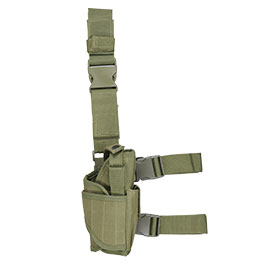 WoSport Universal Tactical Beinholster fr Pistole und Ersatzmagazin Nylon-Fabric rechts oliv
