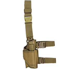 WoSport Universal Tactical Beinholster fr Pistole und Ersatzmagazin Nylon-Fabric rechts tan