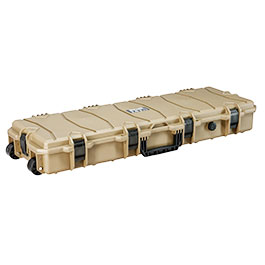MAX Tactical Large Hard Case Waffenkoffer / Trolley 102 x 36,5 x 14,5 cm PnP-Schaumstoff tan