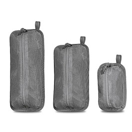 Pentagon Netztasche Trinity Set mit Klettflche grau 3 Stck
