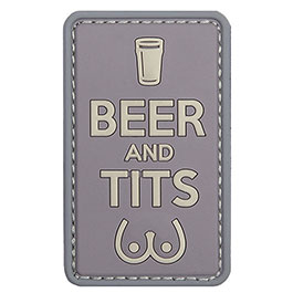 101 INC 3D Rubber Patch mit Klettflche Beer and Tits multi