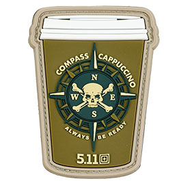 5.11 3D Rubber Patch mit Klettflche Compass Cappuccino fullcolor