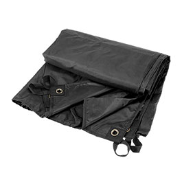 Brandit Premium Tarp 300 x 300 cm schwarz inkl. Transportbeutel und Meshtasche