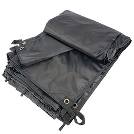 Brandit Premium Tarp 400 x 300 cm schwarz inkl. Transportbeutel und Meshtasche