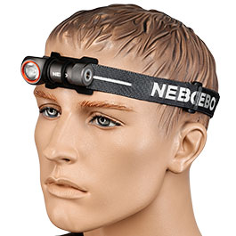 Nebo LED-Stirnlampe Einstein 600+ Aluminium 600 Lumen grau inkl. Ladestation