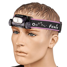 Fenix LED-Stirnlampe HM65R-T V2.0 1600 Lumen dark purple inkl. Akku, USB-C Ladekabel & Stirnband