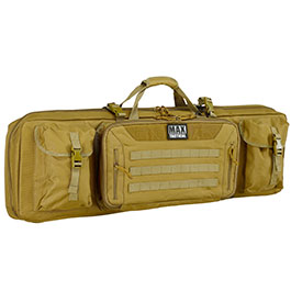MAX Tactical 108 cm Heavy Duty Deluxe Double Soft Rifle Bag / Gewehr-Futteral f. zwei Gewehre mit Zubehr tan