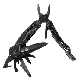 Multitool Survivor schwarz inkl. Bits & Nylonholster