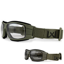 Wiley X Brille Lynx matt oliv Glser grau inkl. Wechselglser klar, Brillenetui & Facial Cavity Dichtung