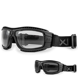Wiley X Brille Lynx mattschwarz Glser grau inkl. Wechselglser klar, Brillenetui & Facial Cavity Dichtung