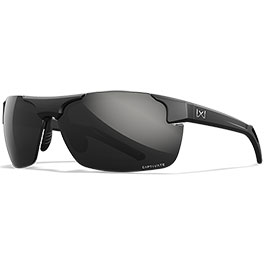 Wiley X Sonnenbrille Prime Captivate mattschwarz Glser schwarz verspiegelt polarisiert inkl. Brillenbeutel