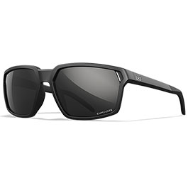 Wiley X Sonnenbrille Sierra Captivate mattschwarz Glser schwarz verspiegelt polarisiert inkl. Brillenbeutel & Seitenschutz