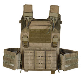 101 INC QR Plate Carrier Lasercut Molle-Plattentrger Weste oliv inkl. Dummy-Platten