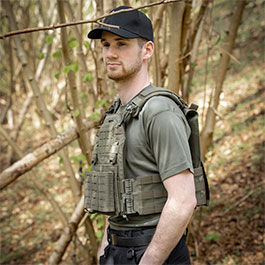 Kleinbild 9 101 INC QR Plate Carrier Lasercut Molle-Plattentr�ger Weste oliv inkl. Dummy-Platten
