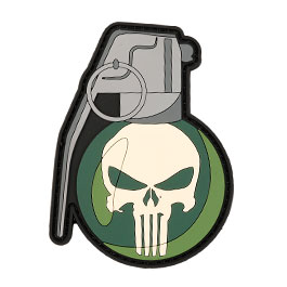 101 INC 3D Rubber Patch mit Klettflche Handgrenade Punisher fullcolor