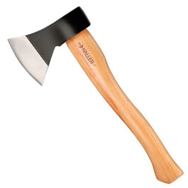 Haller Axt breit 39 cm Buchenholz inkl. Lederscheide