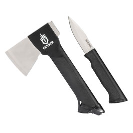 Gerber Outdoorbeil & Messer Gator Axe Combo I schwarz inkl. Nylonscheide
