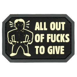 Mil-Spec Monkey 3D Rubber Patch mit Klettflche All Out schwarz / nachleuchtend