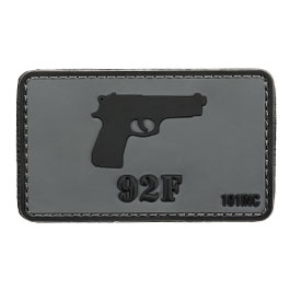 101 INC 3D Rubber Patch mit Klettflche 92F grau/schwarz