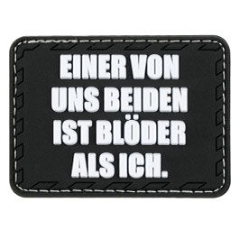 JTG 3D Rubber Patch mit Klettflche Einer von uns beiden..   sw