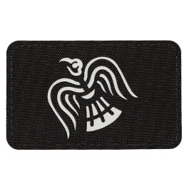 Lasercut-Patch Viking Raven black-grey