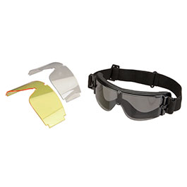 Strike Systems EP-01 Goggle Multi Lens Kit Airsoft Schutzbrille mit 3 Wechselglsern schwarz