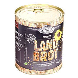 DosenBistro Landbrot 400g  kerniges Vollkornmischbrot mit Sonnenblumenkerne