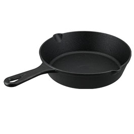 FOX Outdoor Bratpfanne aus Gusseisen mit Griff Durchmesser ca. 20cm