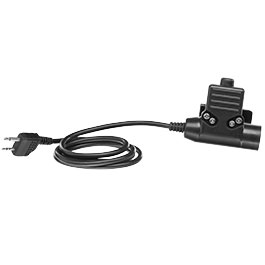 Nuprol U94 Headset PTT Push-To-Talk Einheit mit Midland 2-Pin Stecker schwarz