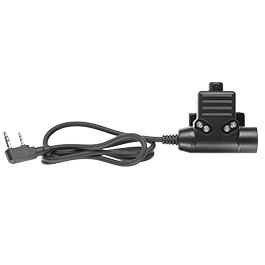 Nuprol U94 Headset PTT Push-To-Talk Einheit mit Kenwood 2-Pin Stecker schwarz