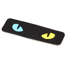 Kleinbild 3 M-Tac Lasercut-Patch schwarz mit Cat-Eyes blue-yellow nachleuchtend